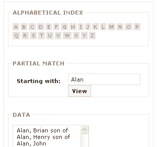 Thesaurus entry for “Brian son of Alan“.